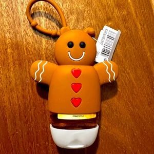 Gingerbread Man Pocket Bac Holder & 1 hand sanitizer. NWT